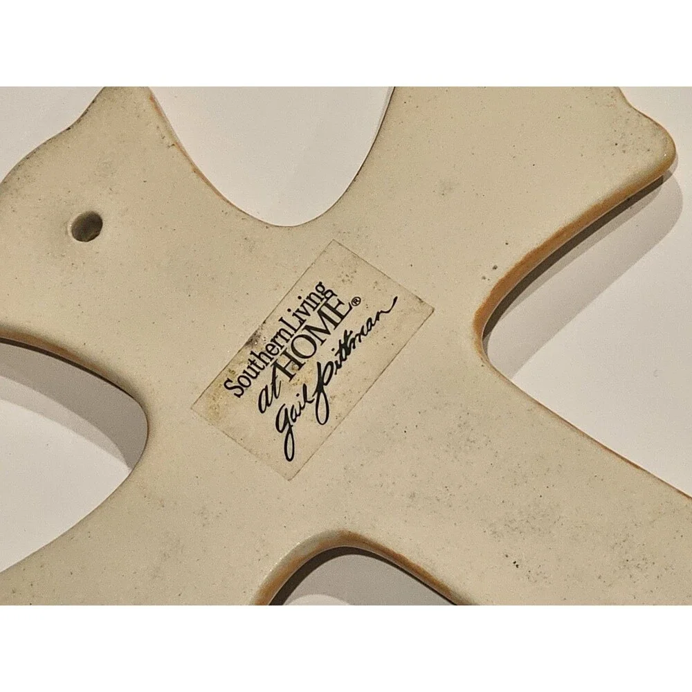 Southern Living At Home Gail Pittman Siena Ceramic Wall Cross Hand Painted 7.25